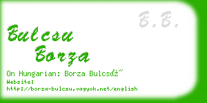bulcsu borza business card